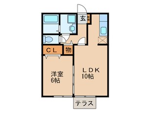 アヴニ－ル合川の物件間取画像